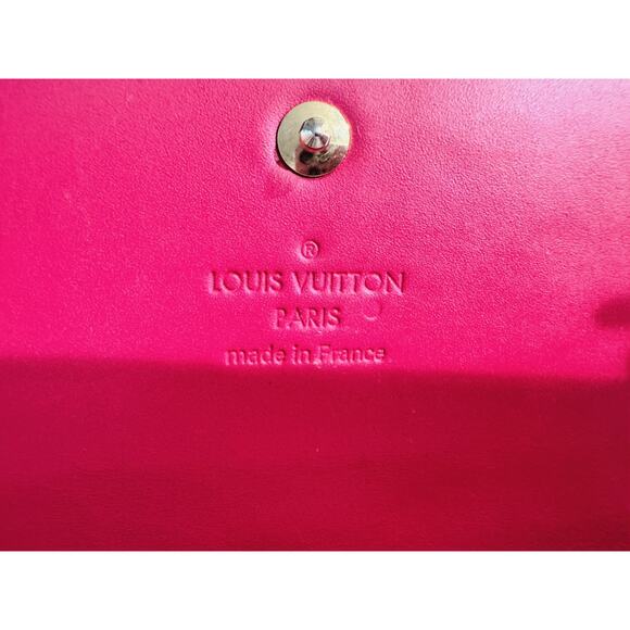 Louis Vuitton Indian Rose Vernis Ikat Flower Pink Sarah Wallet LTD Patent Leathe - Picture 6 of 12